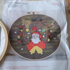 Santa Claus Embroidery DIY Art Kit